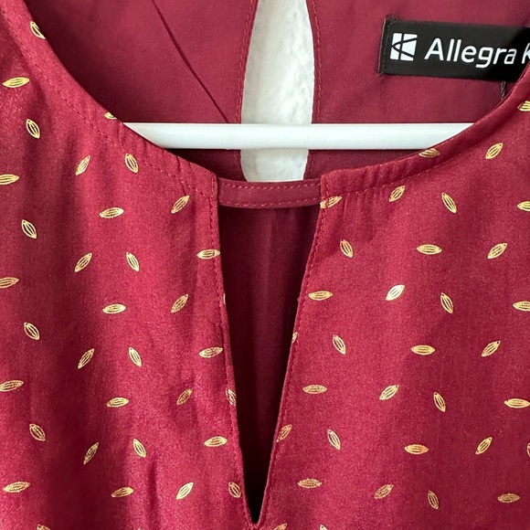 ALLEGRA K Red With Gold Accent Red Mini Long Dress Medium BNWT - Picture 4 of 7